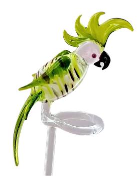 Preview: höhenverstellb. Orchideenstab, Kakadu mit geschlossenen Flügeln (transp.-grün) Preview: höhenverstellb. Orchideenstab, Kakadu mit geschlossenen Flügeln (transp.-grün)